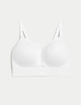 B.New Ex M&S Post Surgery Mastectomy U/Wired Full Cup Bra Sizes 34-40 A-DD White 