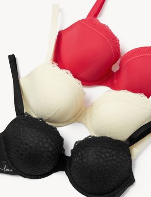 NEW M&S Boutique Marks & Spencer red non-padded balcony underwired bra