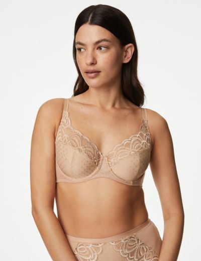 Boux Avenue Womens Rosalie Embroidered Lace Wired Balcony Bra - 32F -  Black, Black, £42.00