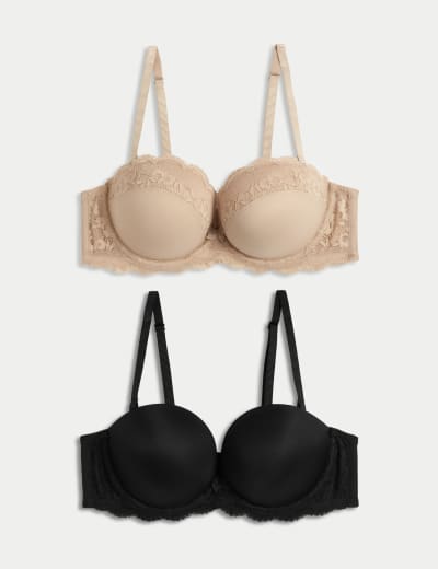 2pk Padded Multiway Bras A-E, M&S Collection