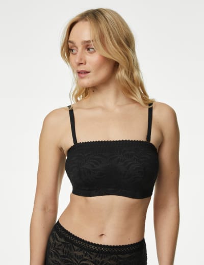 Smart deco reversible bralette in lace, black, Triumph