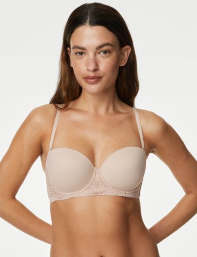 M&S SUMPTUOUSLY SOFT NON WIRED PLUNGE LOUNGE BRA In DEEP MAUVE