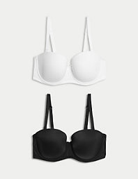 M&S Louisa Lace Smoothing 5 Ways To Wear Strapless Bra In NUDE Size 42D