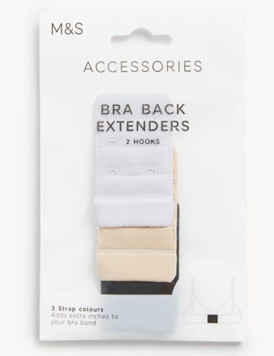 Buy Black/White/Nude Bra Extenders Three Pack from Next Malta