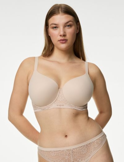 M&S BODY UNDERWIRED MINIMISER SMOOTHING Full Cup Bra In WHITE Size 32C