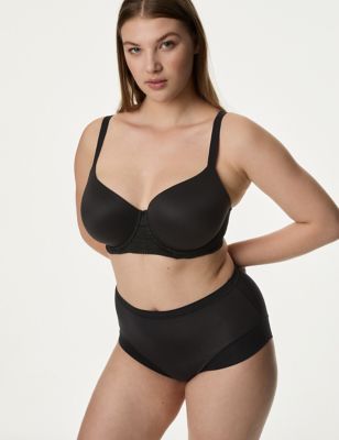 M&S BODY SIZE 36A BLACK WITH ARCAFORM TECH NON-WIRED FLEXIFIT SOFT FULL CUP  BRA