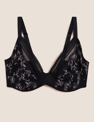 Archive Embroidery Wired Plunge Bra F-H