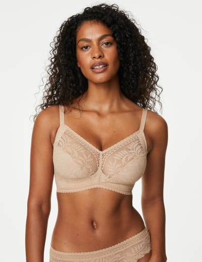 2pk Lace & Mesh Nursing Bras B-H, M&S Collection