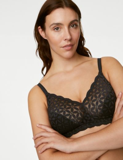Total Support Wildblooms Non-Wired Bra B-H, M&S Collection