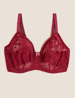 Details about   M&S Bright Pink Non Padded Underwired Full Cup Lace Bra UK 32 34 38 B C D 