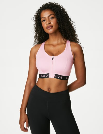 Ultimate Support Zip Front Sports Bra F H Goodmove M S