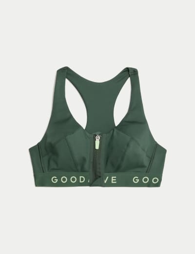 New M&S Goodmove High Impact Light Jade Sports Bra UK 32 34 36 38