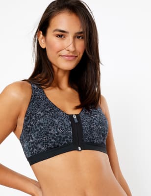 marks and spencer zip front sports bra