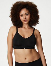 Brand New Ex M&S Non-Wired Total Support Bra Black Sizes 34-46 B-K 