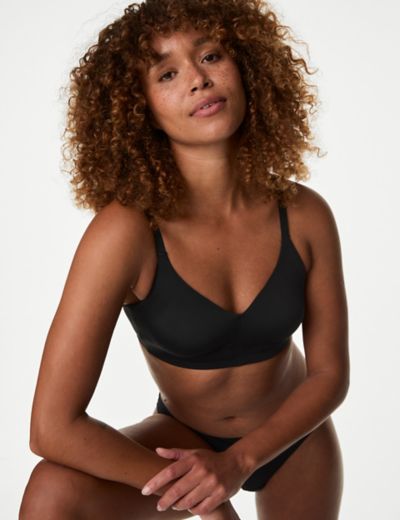 Floret Cotton Blend Non-Padded Full Coverage Sports Bra For Women (Beige &  Black)