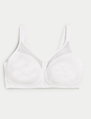 M&S COTTON RICH Underwired NON PADDED FULL CUP BRA with Side Support Size 38B 