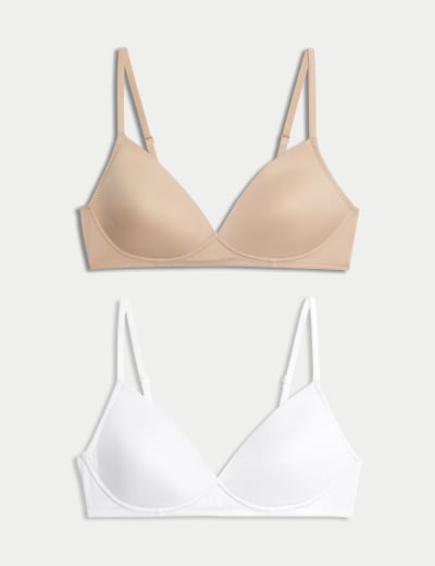 MARKS & SPENCER M&S Light As Air Nude Almond Padded Full Cup Plunge T-Shirt  Bra £12.99 - PicClick UK