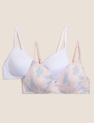 2 Pack Padded Full Cup First Bras AA-D