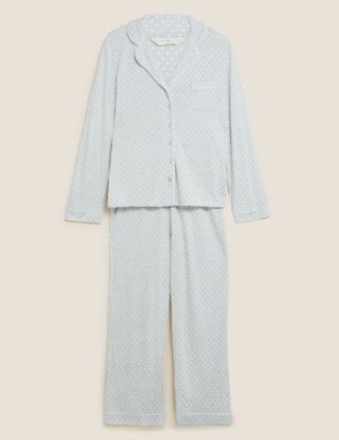 Cotton Modal Rever Collar Pyjama Set