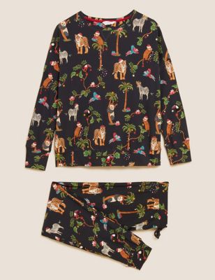 Women's Animal Print Christmas Pyjama Set