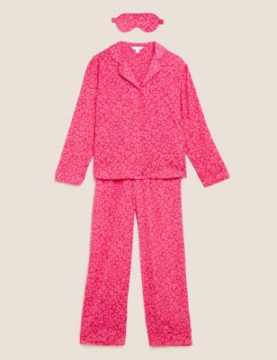 Satin Leopard Print Pyjama Set