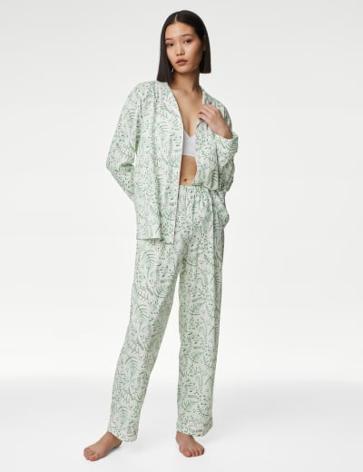 Cool Comfort TM Cotton Modal Pyjama Set, M&S Collection