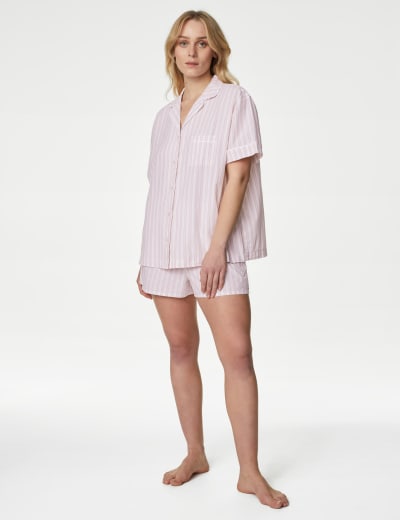Revere collar pyjama set hot sale