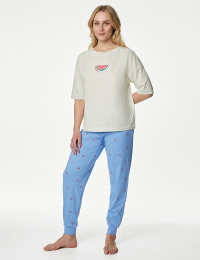 Cotton Rich Dreamer Slogan Pyjama Set