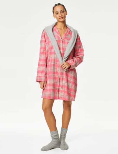 M&s pink dressing sales gown