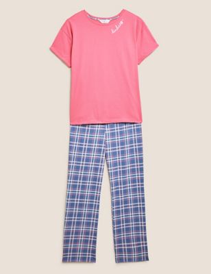 Pure Cotton Check Print Pyjama Set