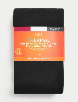 250 Denier Velour Lined Tights, M&S Collection