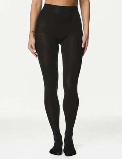 250 Denier Velour Lined Footless Tights, M&S Collection