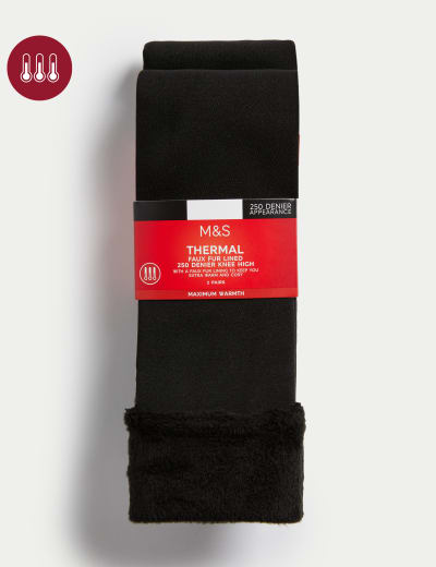 M&S Collection 200 Denier Thermal Fleece Lined Tights - ShopStyle