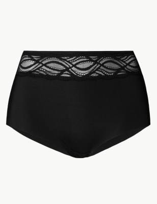 

Закрытые эластичные брифы No VPL с кружевным декором