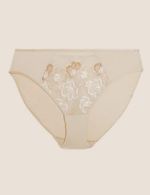 Embrace Embroidered High Leg Knickers