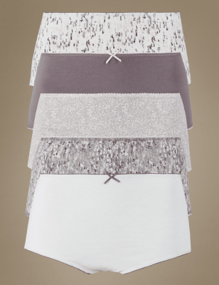 Marks & Spencer 5 Pack Cotton Rich Assorted Full Briefs