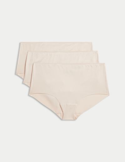 3/6 Pack Seamless Women's Panties Oversize Underwear Comfortable Ladies  Boxer Briefs Sexy Lace Soft Underpants (Color : Beige-3Pack, Size : Medium)  at  Women's Clothing store