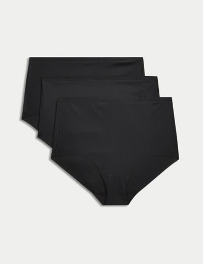 Ladies Short Briefs 5 Pack No Vpl No Panty Lines Underwear Stretch Size  8-18