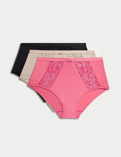 MARKS & SPENCER M&S 3pk Wildblooms High Leg Knickers - T61/4816L 2024, Buy  MARKS & SPENCER Online