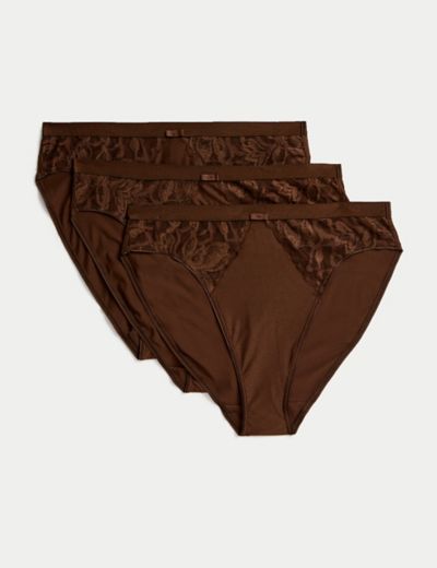 Buy MARKS & SPENCER M&S 3pk Wildblooms High Leg Knickers 2024