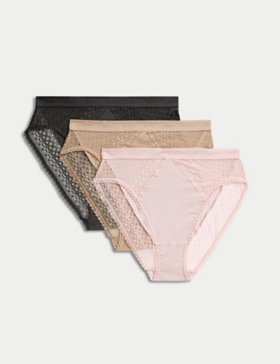 MARKS & SPENCER M&S 3pk Wildblooms High Leg Knickers - T61/4816L 2024, Buy  MARKS & SPENCER Online