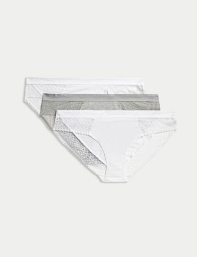 Ladies Marks & Spencer Modal Rich Flexfit M&S Grey Marl Thong Marks  Lingerie Underwear