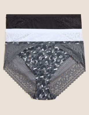 3pk Sumptuously Soft High Leg Knickers