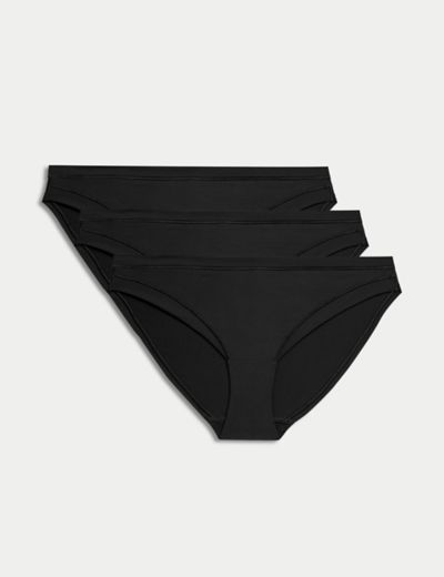 3/6 Women's Sexy No Show Silky Bikini knickers Panties Briefs Lingerie  Underwear