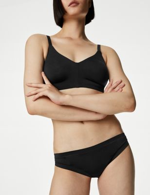 Brand New Ex M&S Perfect Fit Bikini Knickers Blackcurrent Sizes 16-20-22-28 