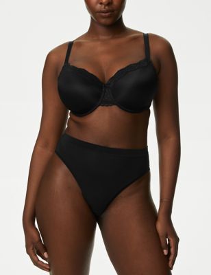 M&S BODY NON WIRED, SMOOTHING FULL CUP Bra with FLEXIFIT In ONYX Size 34B
