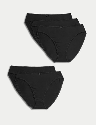 Buy Marks & Spencer 5 Pack Of No Vpl Microfiber Full Briefs (Pack of 5)  online