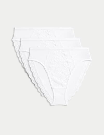 5pk Cotton Rich High Waisted High Leg Knickers M S Collection M S