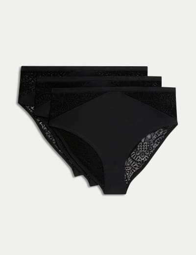 Lace High Rise Midi Knickers, M&S Collection