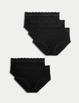 5pk No VPL Microfibre Full Briefs M S Collection M S